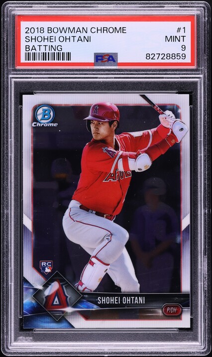 2018 Bowman Chrome Batting Shohei Ohtani ROOKIE #1 PSA 10 GEM MINT