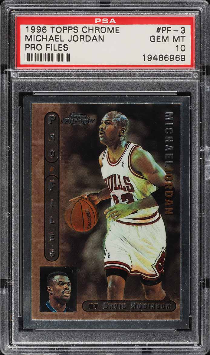 1996 Topps Chrome Pro Files Michael Jordan #PF-3 PSA 10 GEM MINT