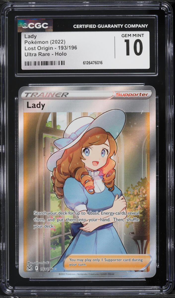 2022 Pokemon Sword & Shield Lost Origin Full Art Lady #193 CGC 10 GEM MINT