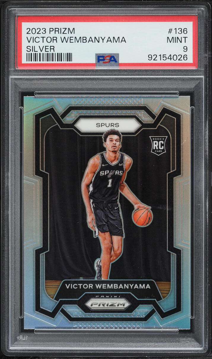2023 Panini Prizm Silver Victor Wembanyama ROOKIE #136 PSA 9 MINT