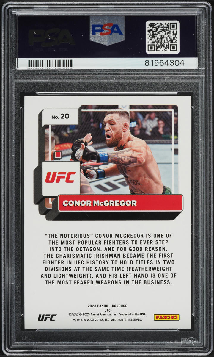 2023 Donruss UFC Conor McGregor #20 PSA 10 GEM MINT
