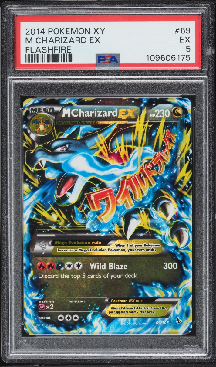 2014 Pokemon XY Flashfire Holo M Charizard EX #69 PSA 5 EX