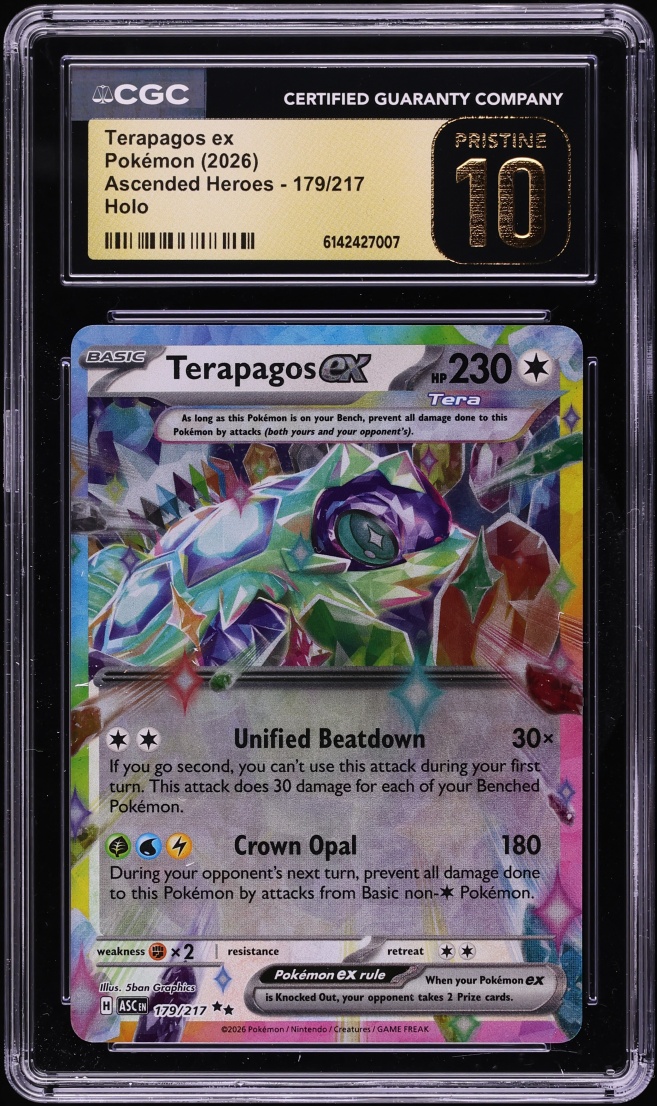 2026 Pokemon Mega Ascended Heroes Holo Terapagos ex #179 CGC 10 PRISTINE