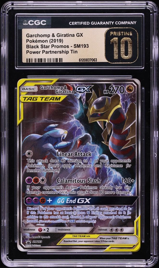 2019 Pokemon SM Promo Power Partnership Alt Art Garchomp & Giratina GX #SM193 CGC 10 PRISTINE