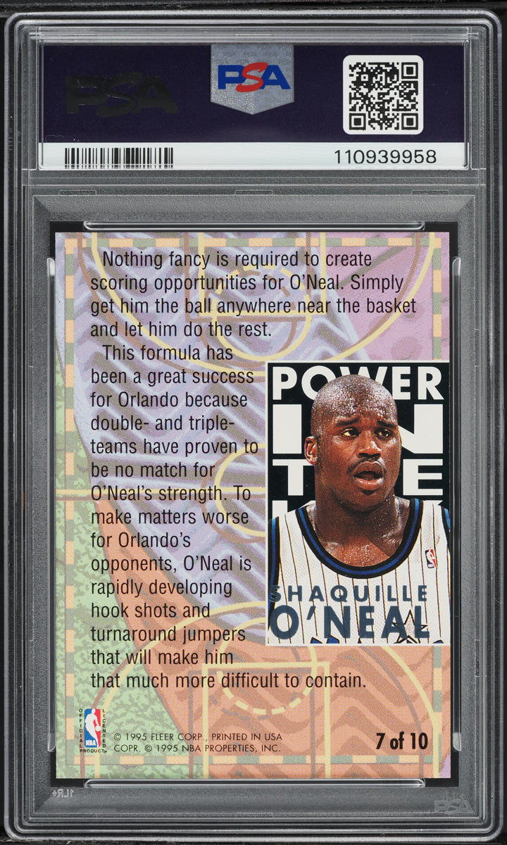 1994 Ultra Power In The Key Shaquille O'Neal #7 PSA 9 MINT