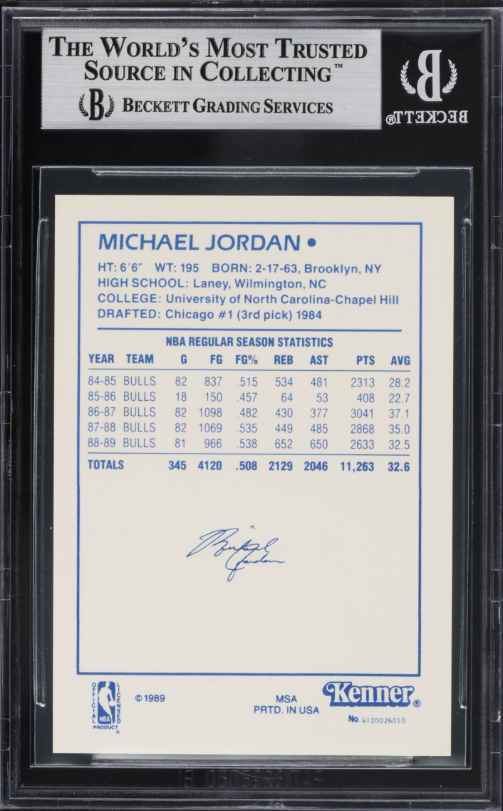 1989 Kenner Starting Lineup One On One Michael Jordan #5 BGS 9 MINT - Photo 2