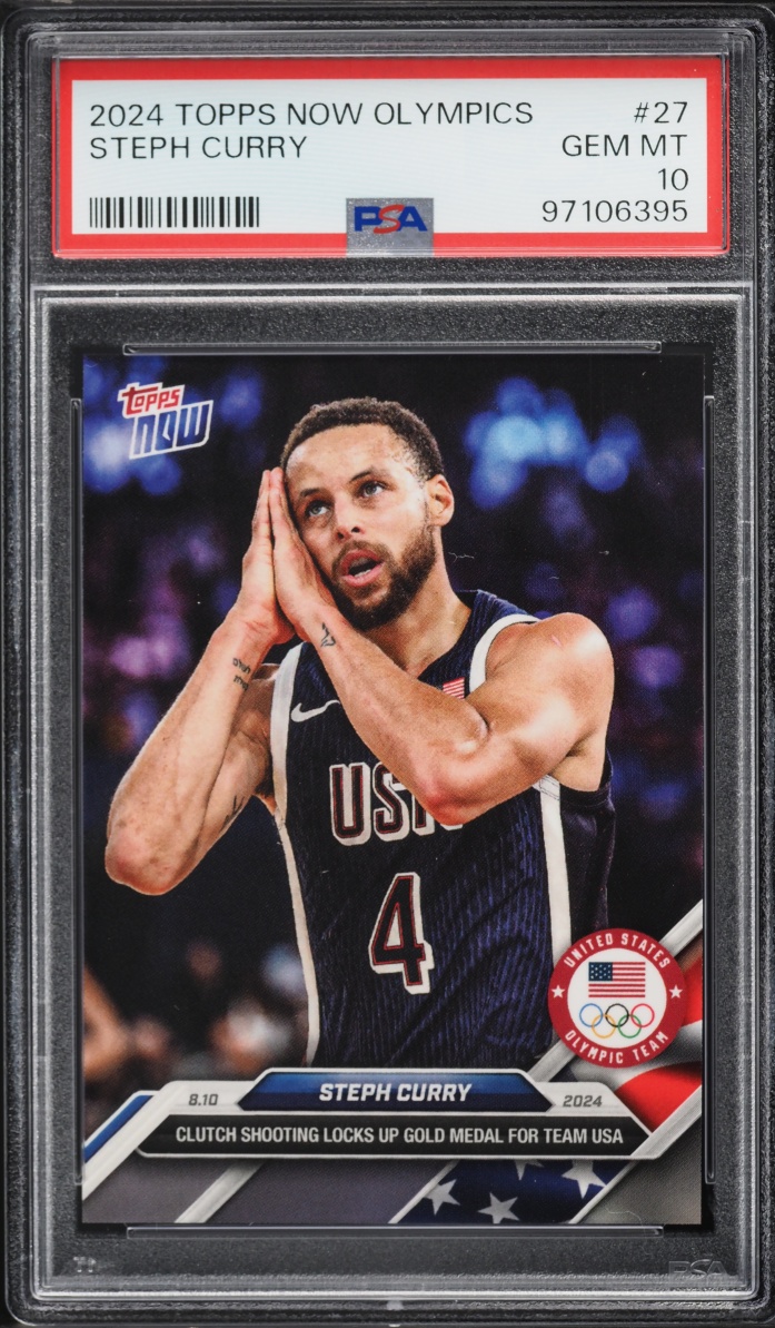 2024 Topps Now Olympics Stephen Curry #27 PSA 10 GEM MINT