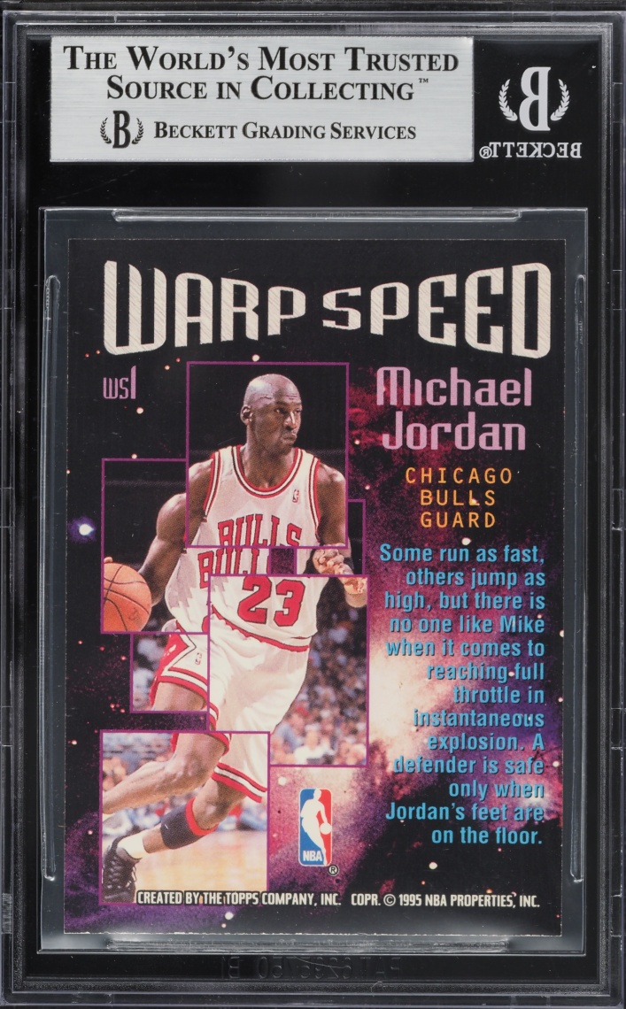 1995 Stadium Club Warp Speed Michael Jordan #WS1 BGS 9 MINT - Photo 2