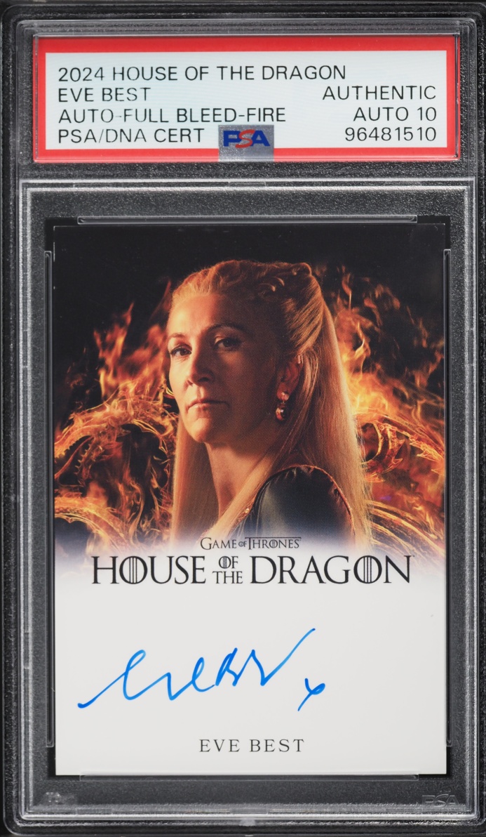 2024 Rittenhouse House Of The Dragon Season One Full Bleed Fire Eve Best AUTO DNA 10 PSA AUTH