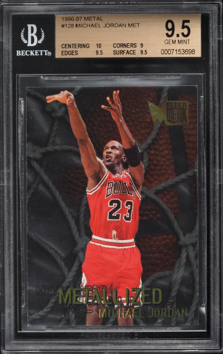 1996 Metal Metallized Michael Jordan #128 BGS 9.5 GEM MINT
