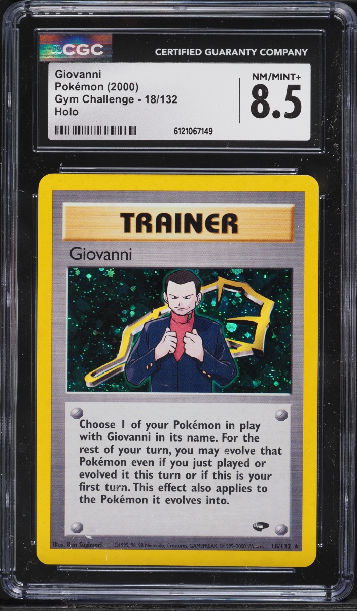 2000 Pokemon Gym Challenge Holo Giovanni #18 CGC 8.5 NM-MT+