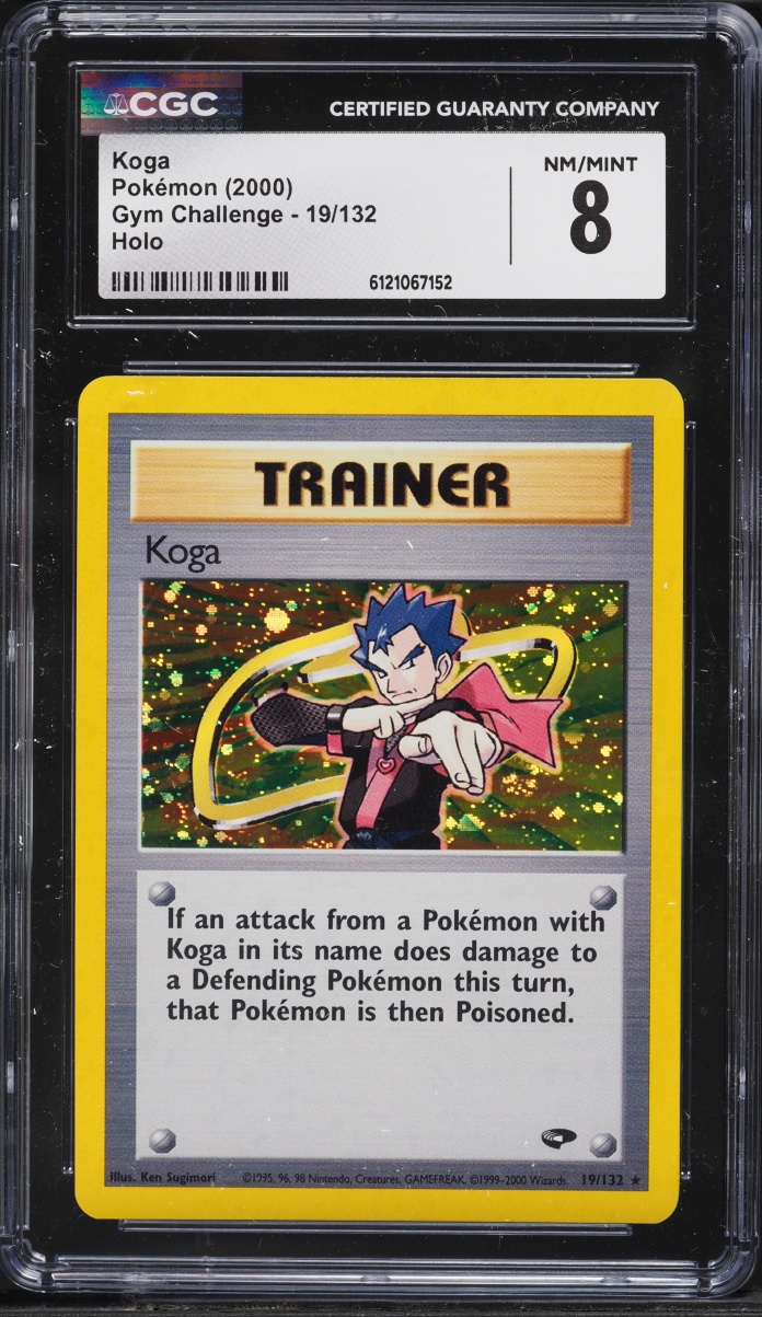 2000 Pokemon Gym Challenge Holo Koga #19 CGC 8 NM-MT