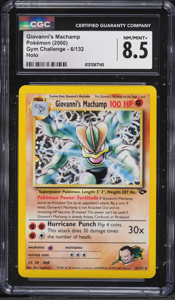 2000 Pokemon Gym Challenge Holo Giovanni's Machamp #6 CGC 8.5 NM-MT+