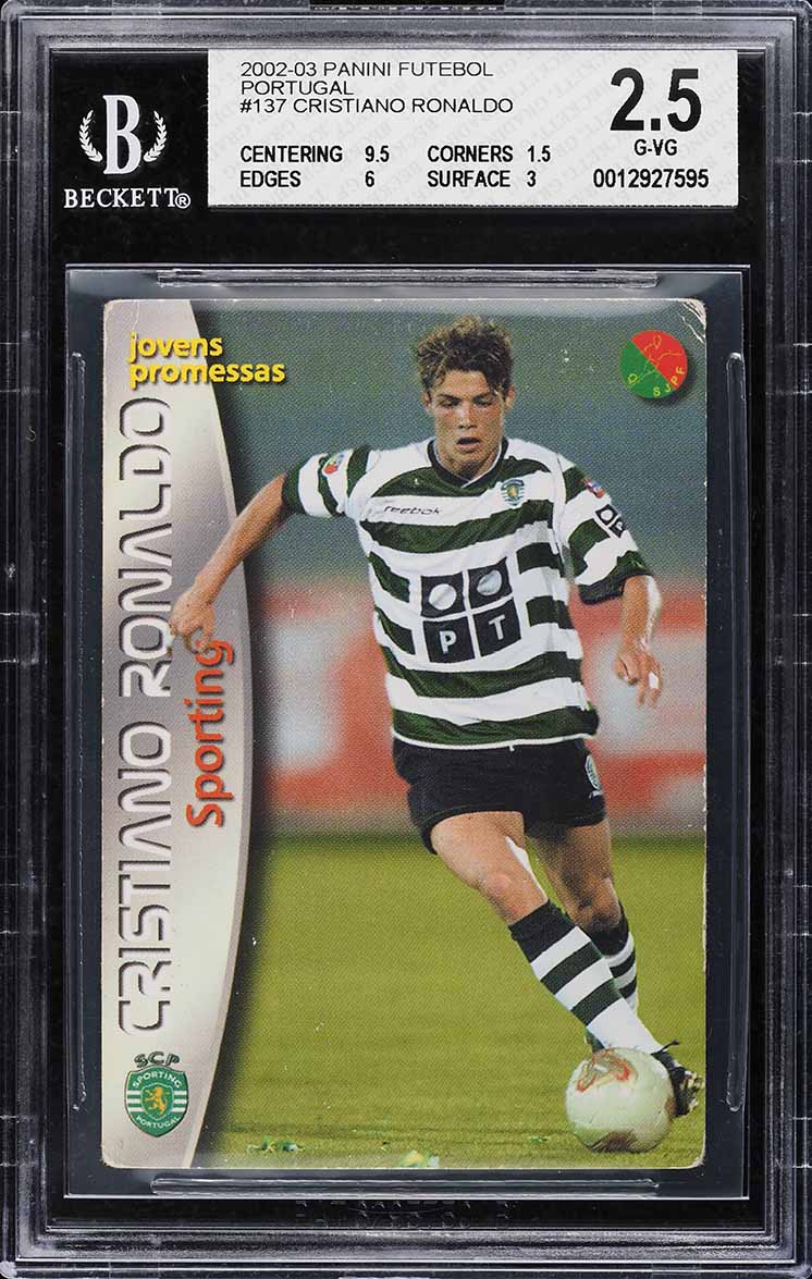 2003 Panini Sports Mega Craques Cristiano Ronaldo ROOKIE BGS 2.5 GD+