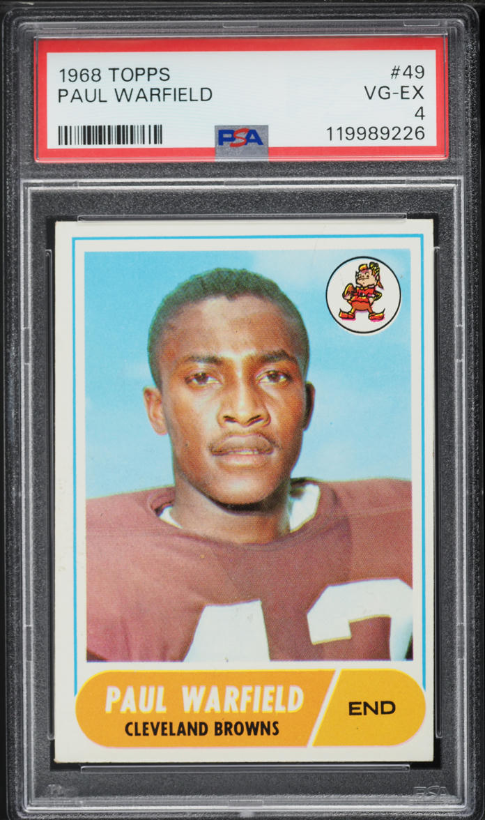 1968 Topps Football Paul Warfield #49 PSA 4 VGEX