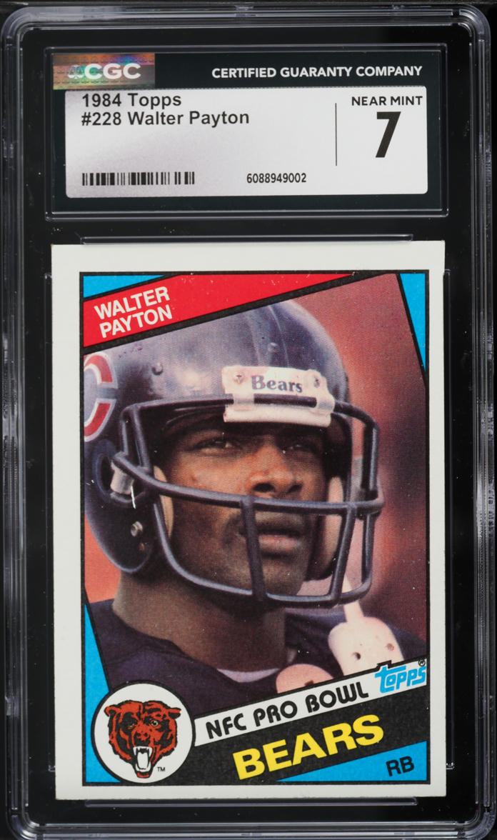 1984 Topps Football Walter Payton #228 CGC 7 NRMT