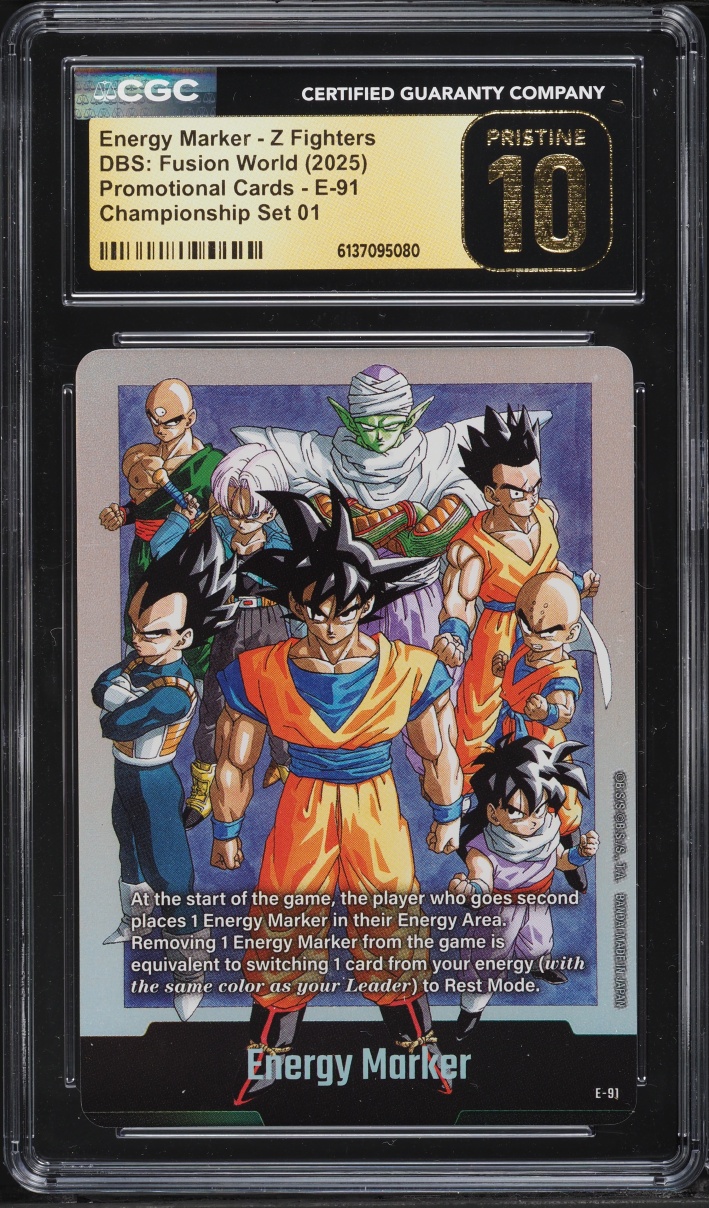 2025 Dragon Ball Super Fusion World Promo Championship 01 Energy Marker Z Fighters #E-91 CGC 10