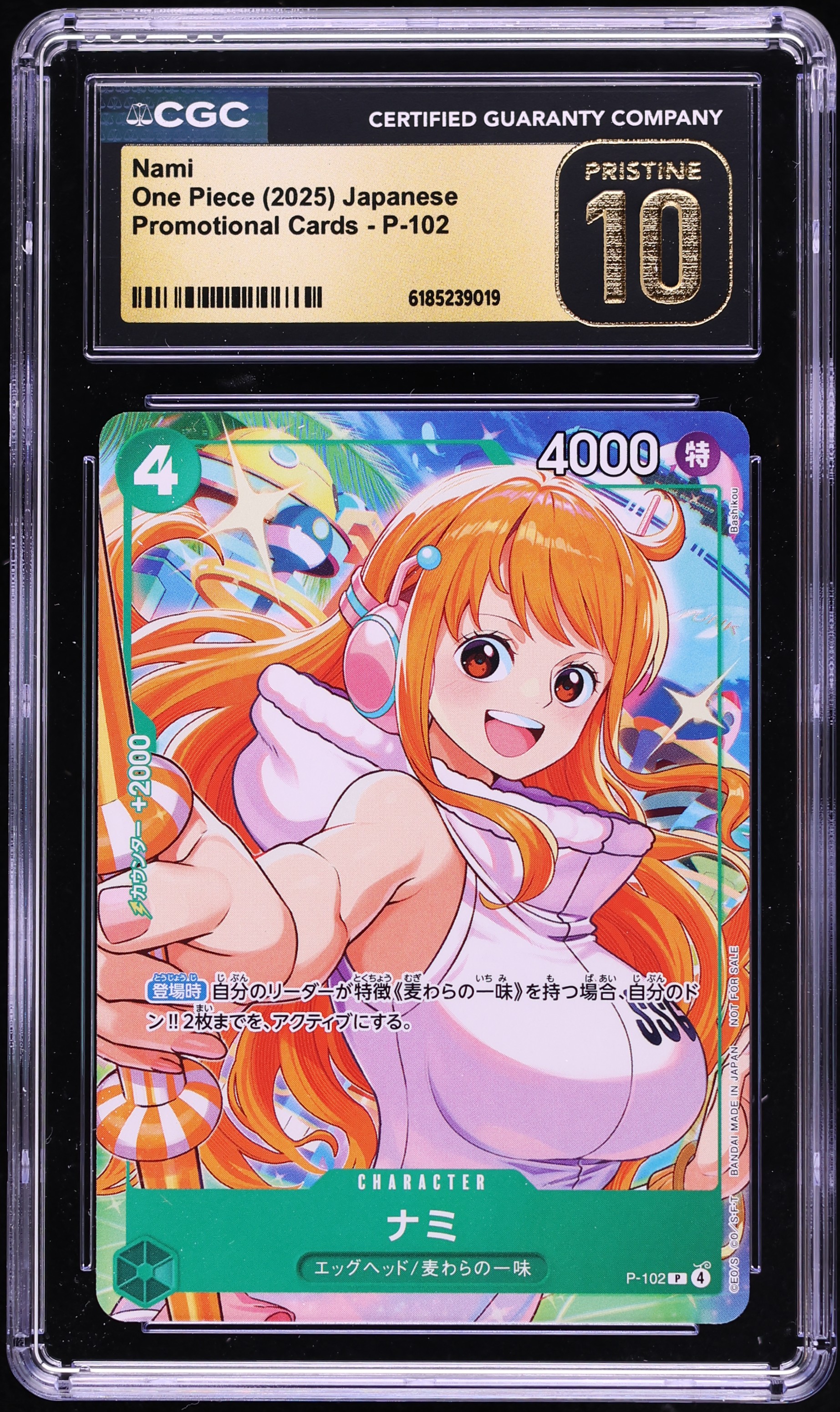 2025 One Piece Japanese Promo Nami #P-102 CGC 10 PRISTINE