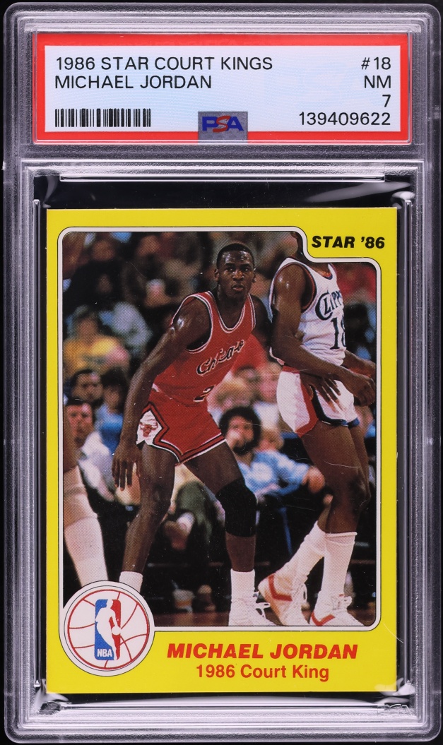 1986 Star Court Kings Michael Jordan ROOKIE #18 PSA 7 NRMT