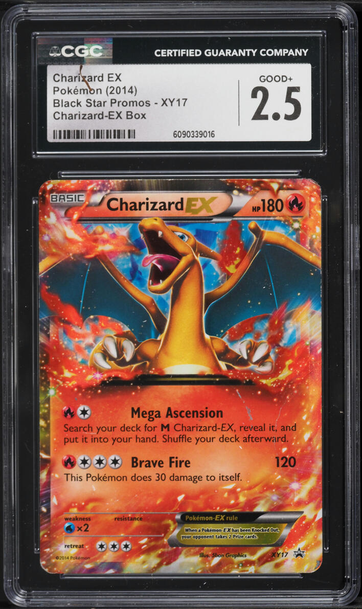 2014 Pokemon XY Black Star Promo Holo Charizard EX #XY17 CGC 2.5 GD+