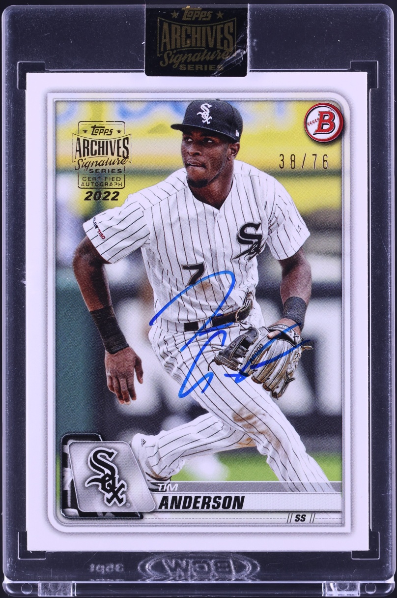 2022 Topps Archives Signature Series '21 Bowman Tim Anderson AUTO /76 #97