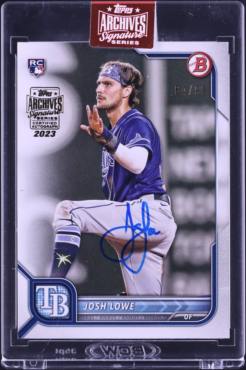 2023 Topps Archives Signature Series '22 Bowman Josh Lowe ROOKIE AUTO /99 #33