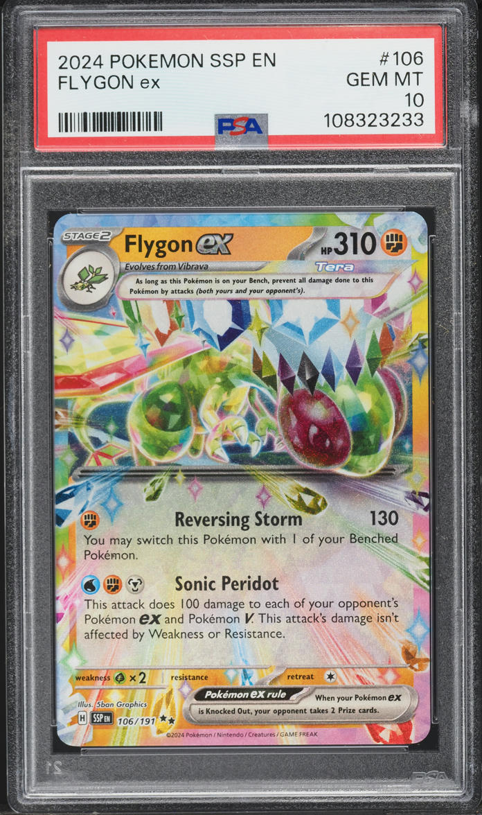 2024 Pokemon Scarlet & Violet Surging Sparks Holo Flygon ex #106 PSA 10 GEM MINT