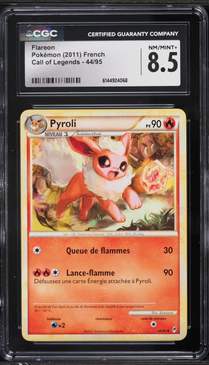 2011 Pokemon French Call Of Legends Flareon #44 CGC 8.5 NM-MT+