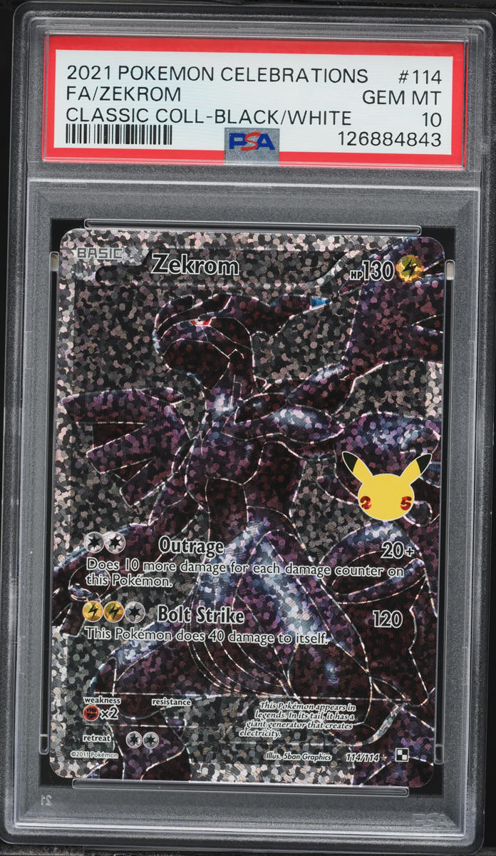 2021 Pokemon Sword & Shield Celebrations Classic Collection Zekrom #114 PSA 10 GEM MINT