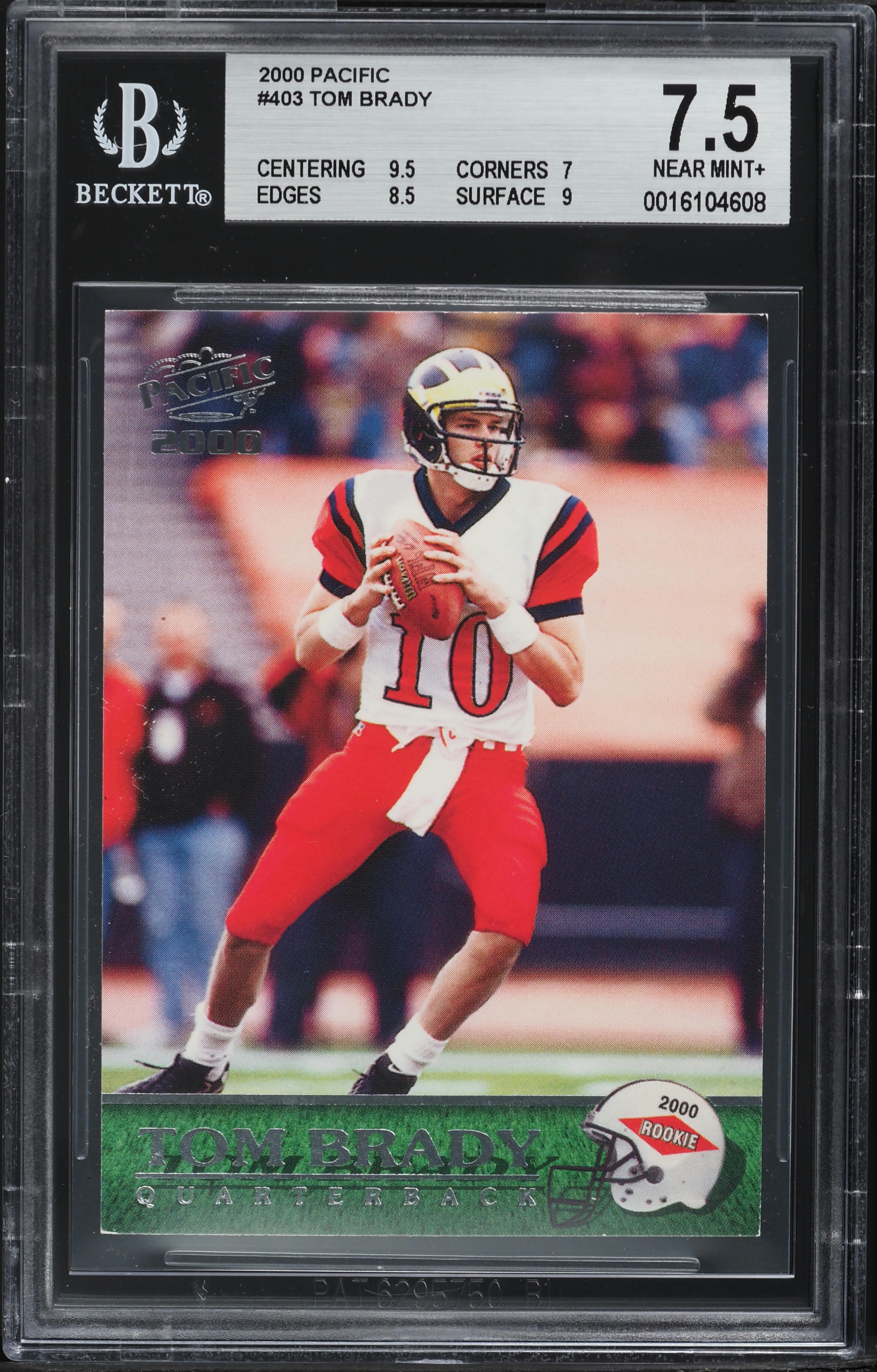 2000 Pacific Paramount Tom Brady ROOKIE #138 PSA 6 EXMT on