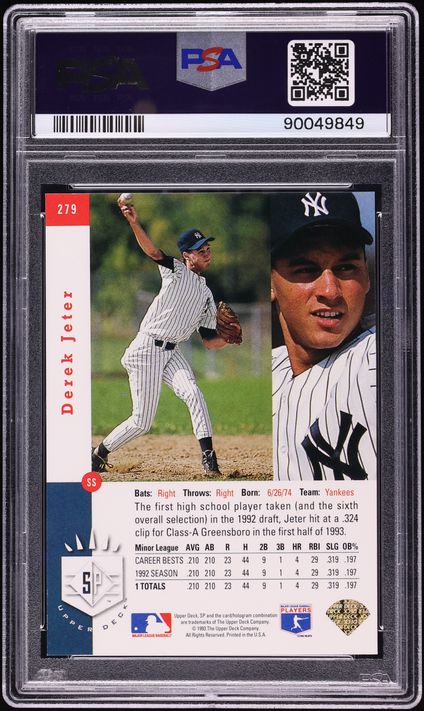 1993 SP Foil Derek Jeter ROOKIE #279 PSA 9 MINT