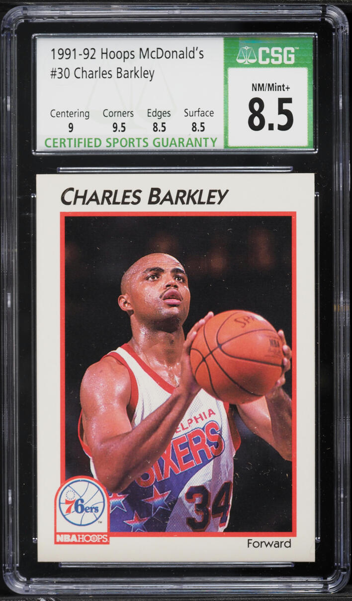1991 Hoops McDonald's Charles Barkley #30 CSG 8.5 NM-MT+
