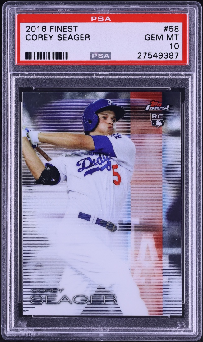 2016 Finest Corey Seager ROOKIE #58 PSA 10 GEM MINT