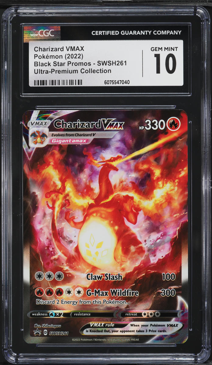 2022 Pokemon SWSH Black Star Promo Ultra Premium Charizard VMAX #SWSH261 CGC 10