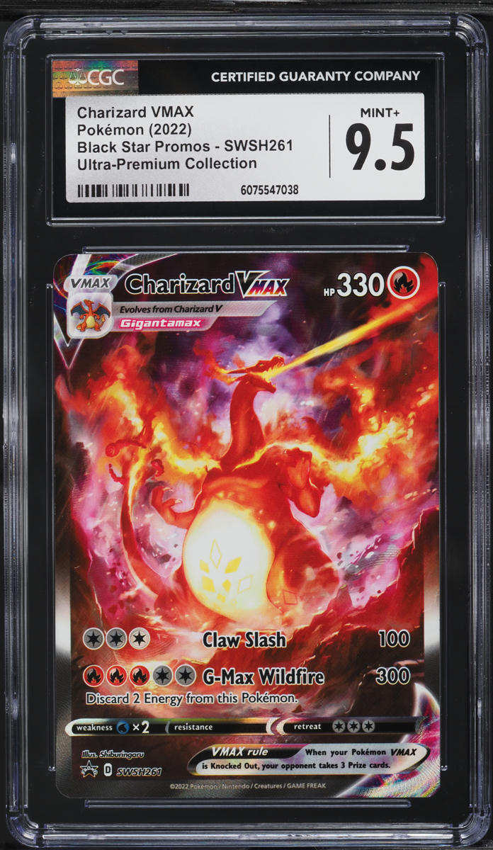 2022 Pokemon SWSH Black Star Promo Ultra Premium Charizard VMAX #SWSH261 CGC 9.5
