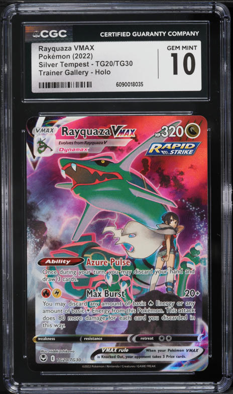 2021 Pokemon Japanese Sword & Shield Climax Rayquaza VMAX #120 CGC