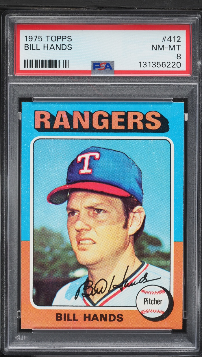 1975 Topps Bill Hands #412 PSA 8 NM-MT