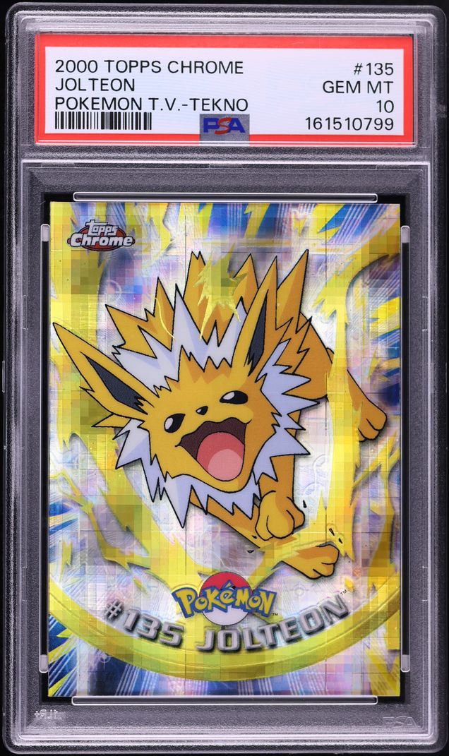 2000 Topps Chrome Pokemon T.V. Tekno Jolteon #135 PSA 10 GEM MINT