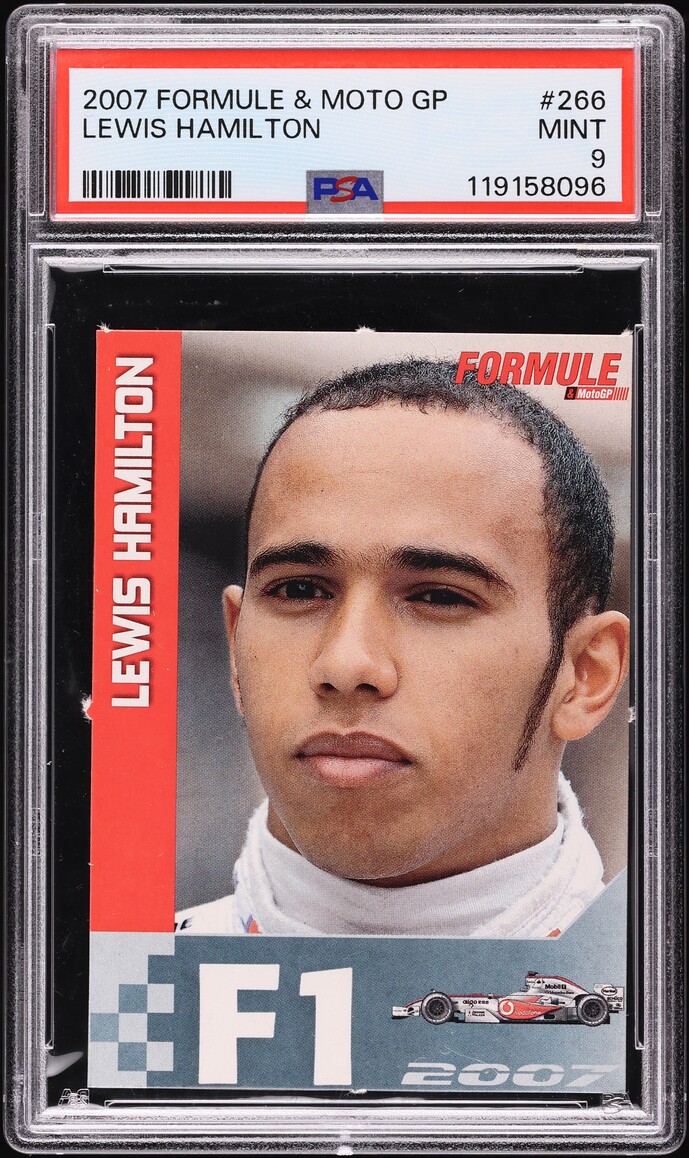 2007 Formule & Moto GP F1 Lewis Hamilton ROOKIE #266 PSA 9 MINT