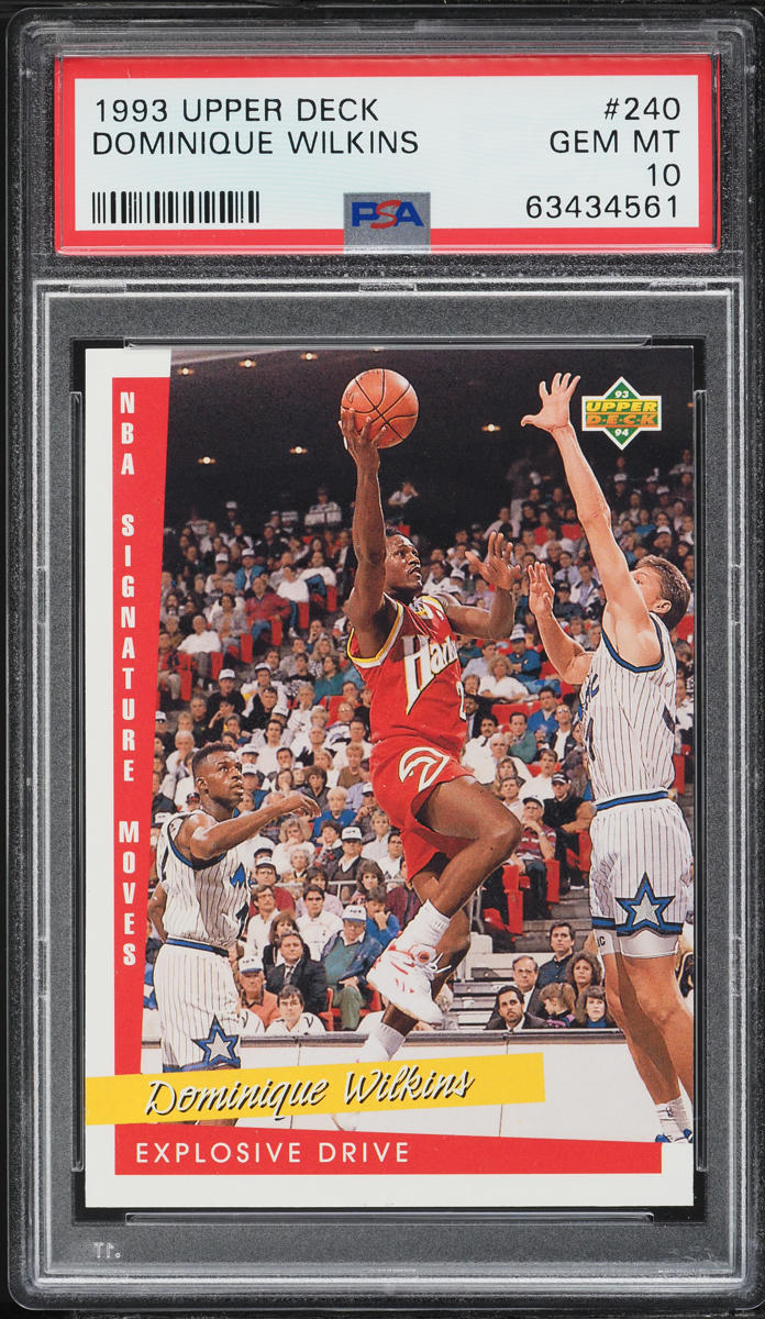 1993 Upper Deck Basketball Dominique Wilkins #240 PSA 10 GEM MINT