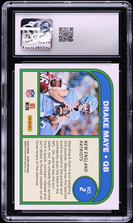 2024 Score Protential Drake Maye ROOKIE #2 CGC 9 MINT
