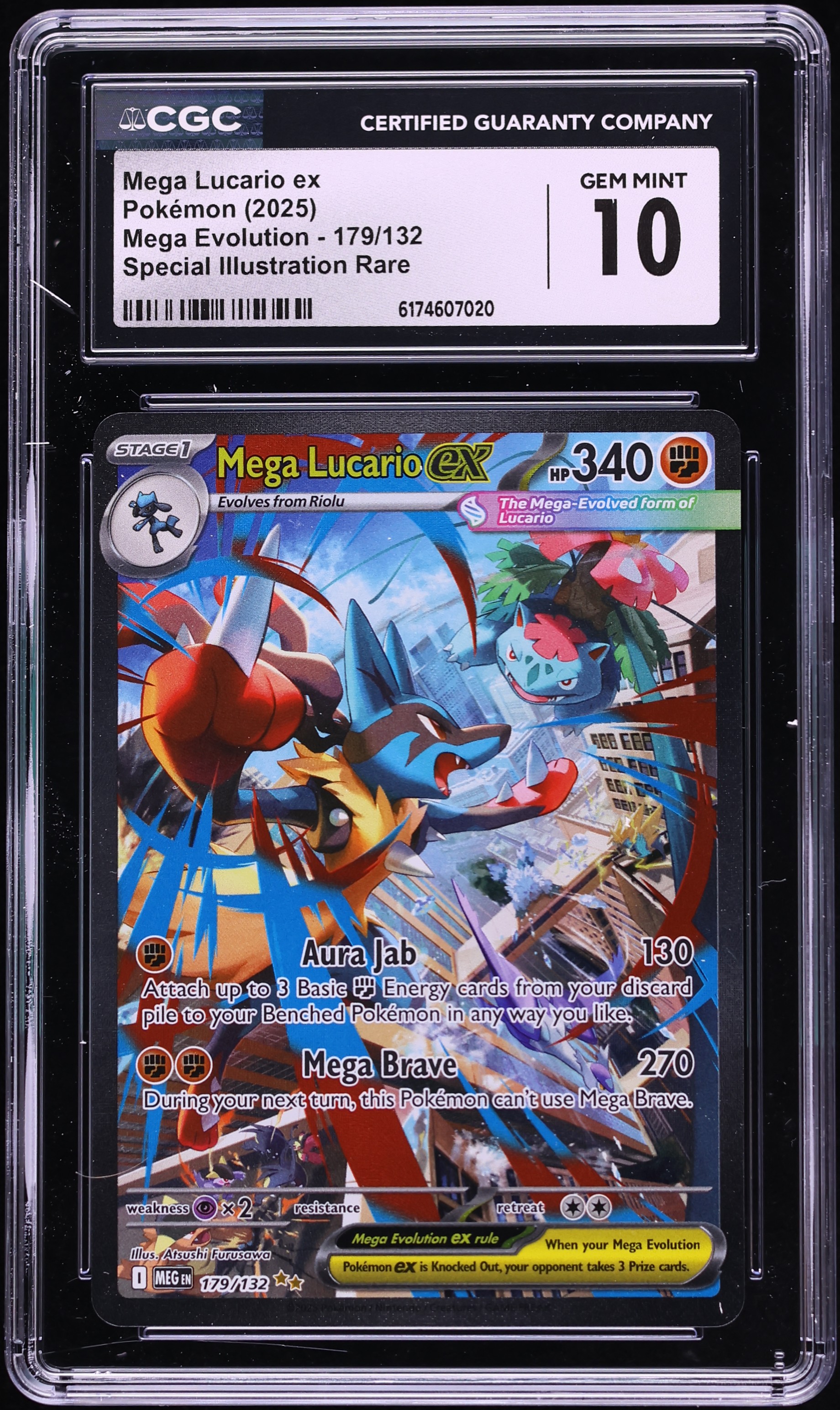 2025 Pokemon Mega Evolution SIR Mega Lucario EX #179 CGC 10 GEM MINT
