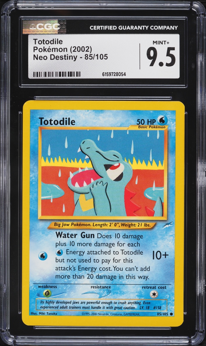 2002 Pokemon Neo Destiny Totodile #85 CGC 9.5 MINT+