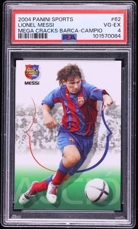 2004 Panini Sports Megacracks Barca Campio Lionel Messi ROOKIE #62 PSA 4 VGEX - Photo 1