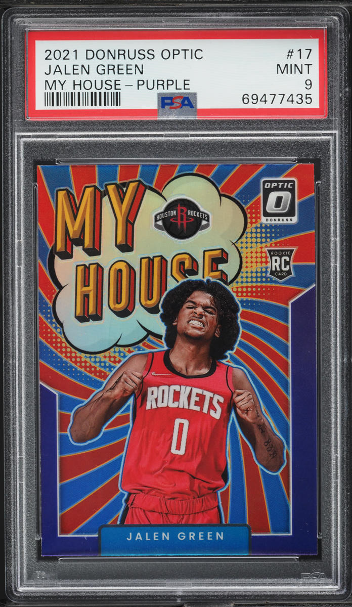 2021 Donruss Optic My House! Purple Jalen Green ROOKIE #17 PSA 9 MINT