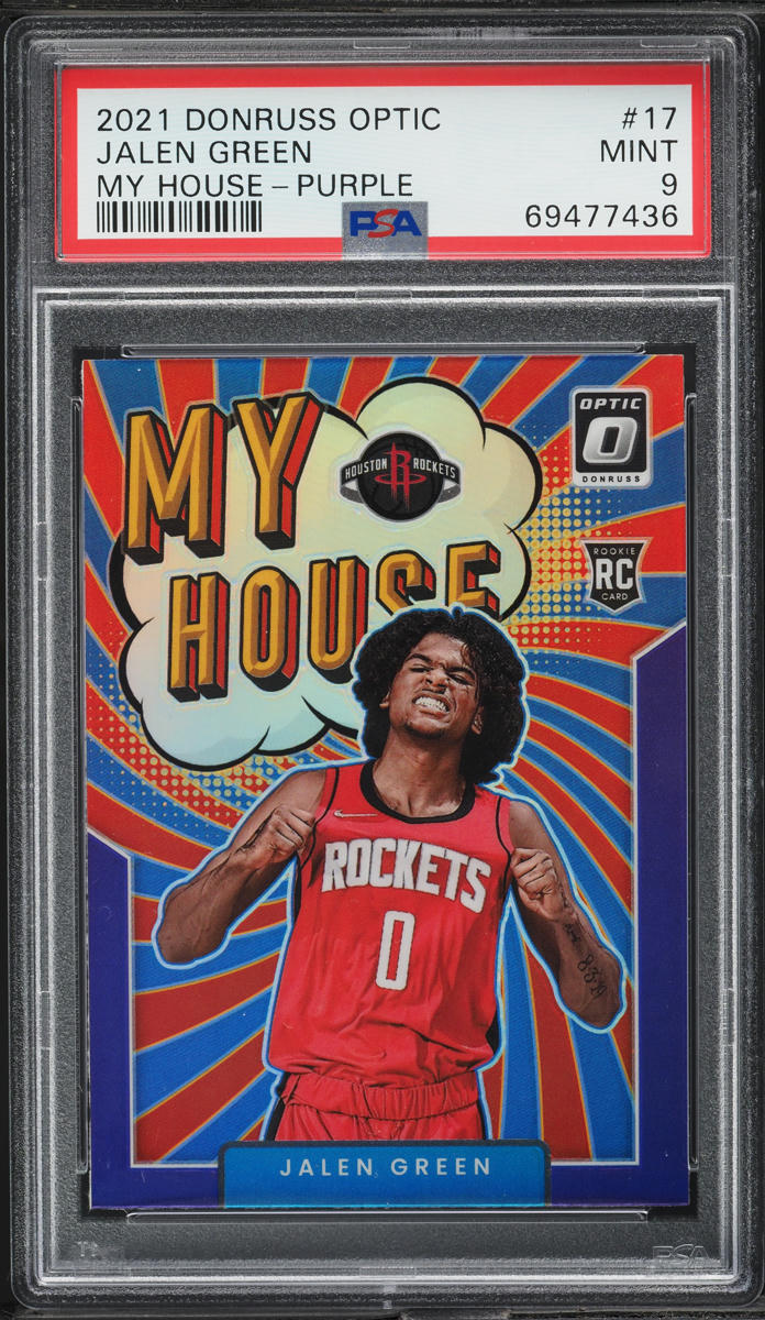 2021 Donruss Optic My House! Purple Jalen Green ROOKIE #17 PSA 9 MINT
