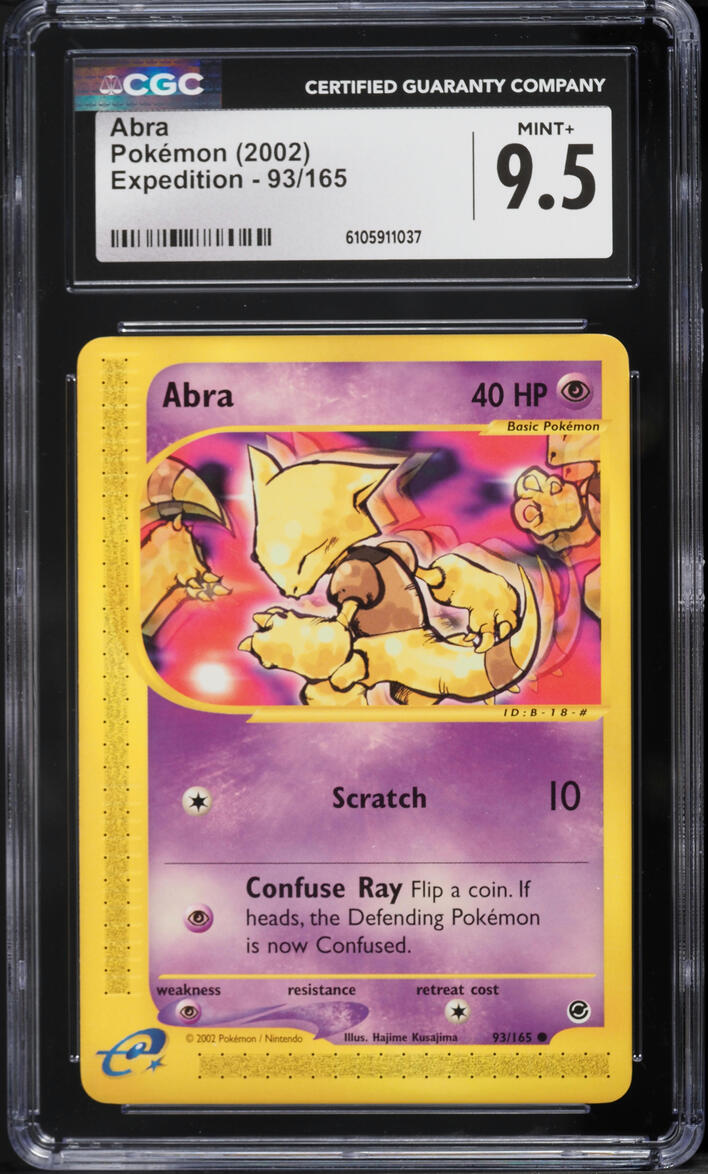 2002 Pokemon Expedition Abra #93 CGC 9.5 MINT+