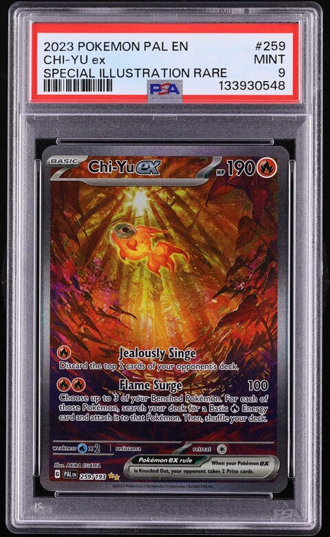 2023 Pokemon Scarlet & Violet Paldea Evolved SIR Chi-Yu Ex #259 PSA 9 MINT