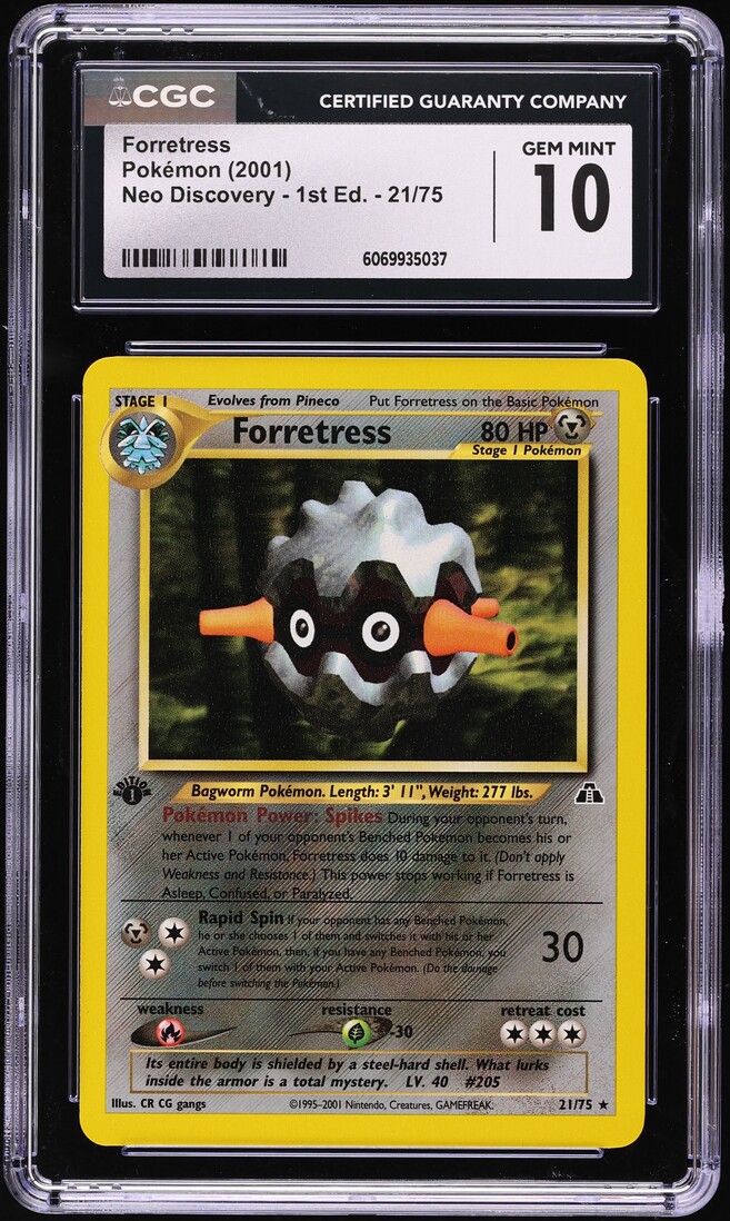 2001 Pokemon Neo Discovery 1st Edition Forretress #21 CGC 10 GEM MINT