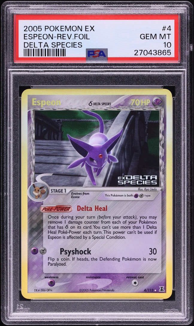 2005 Pokemon EX Delta Species Reverse Holo Espeon #4 PSA 10 GEM MINT